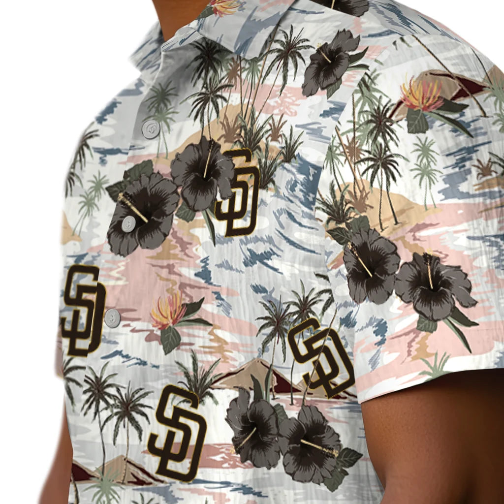 San Diego Padres Hawaiian Shirt - Hibiscus Seaside | Moonbestprint