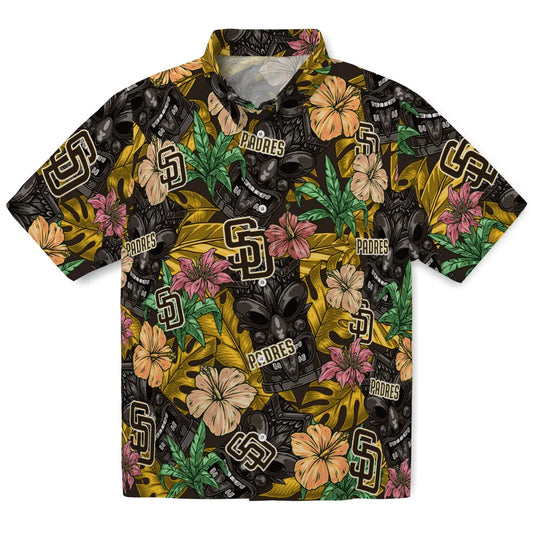 San Diego Padres Hawaiian Shirt - Hibiscus Tiki Jungle | Moonbestprint