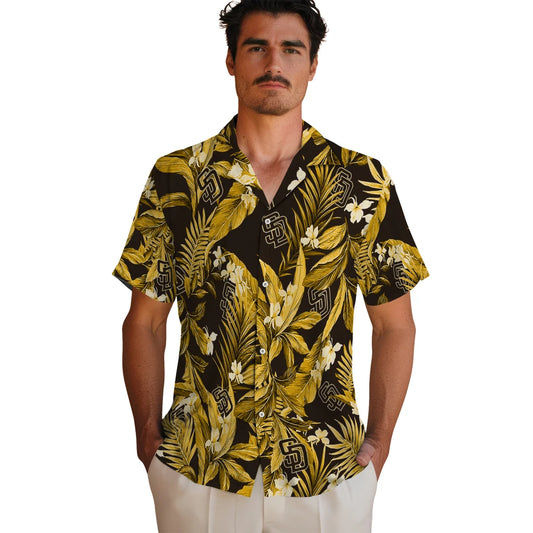 San Diego Padres Hawaiian Shirt - Palm Leaves | Moonbestprint