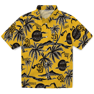 San Diego Padres Hawaiian Shirt - Palm Sunset | Moonbestprint