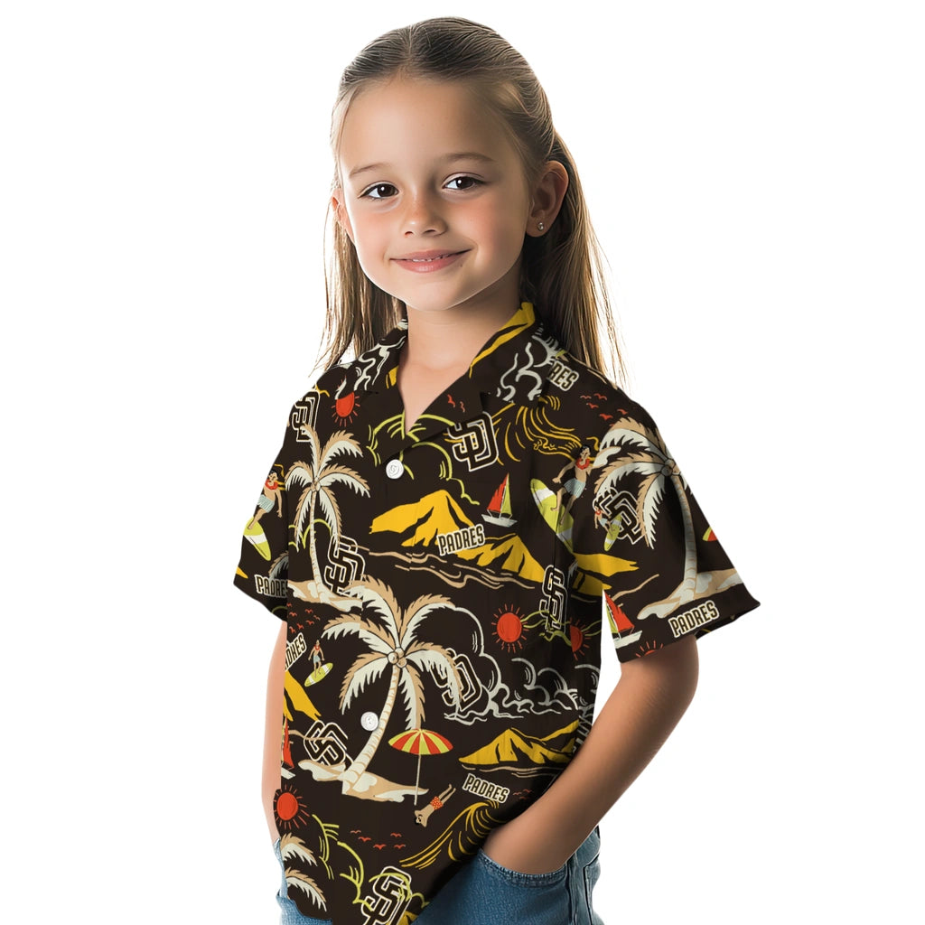 San Diego Padres Hawaiian Shirt - Palm Tree Island | Moonbestprint