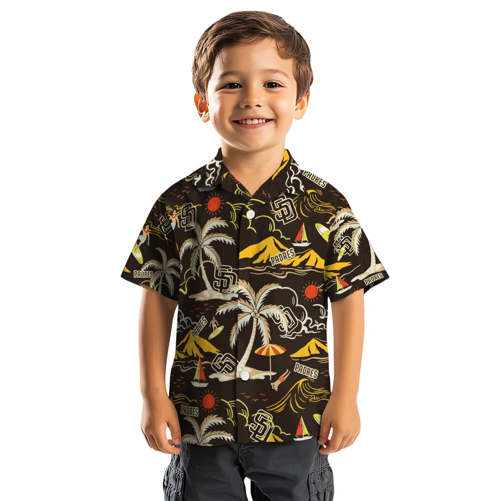 San Diego Padres Hawaiian Shirt - Palm Tree Island | Moonbestprint