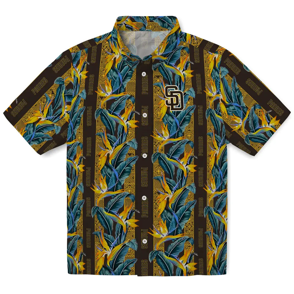San Diego Padres Hawaiian Shirt - Paradise Vines | Moonbestprint