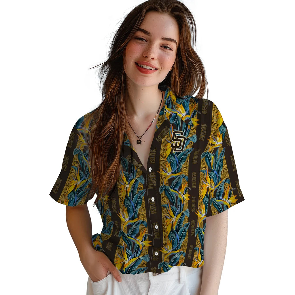 San Diego Padres Hawaiian Shirt - Paradise Vines | Moonbestprint