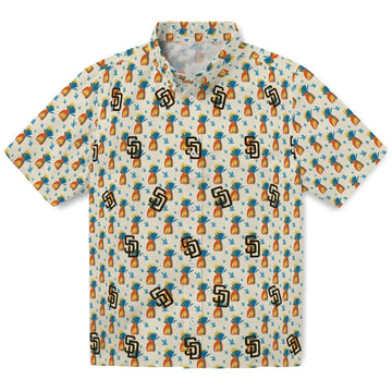 San Diego Padres Hawaiian Shirt - Pineapple Delight | Moonbestprint