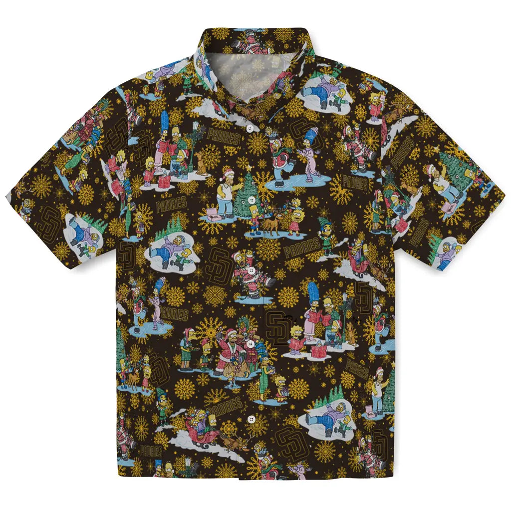 San Diego Padres Hawaiian Shirt - Simpsons Christmas | Moonbestprint