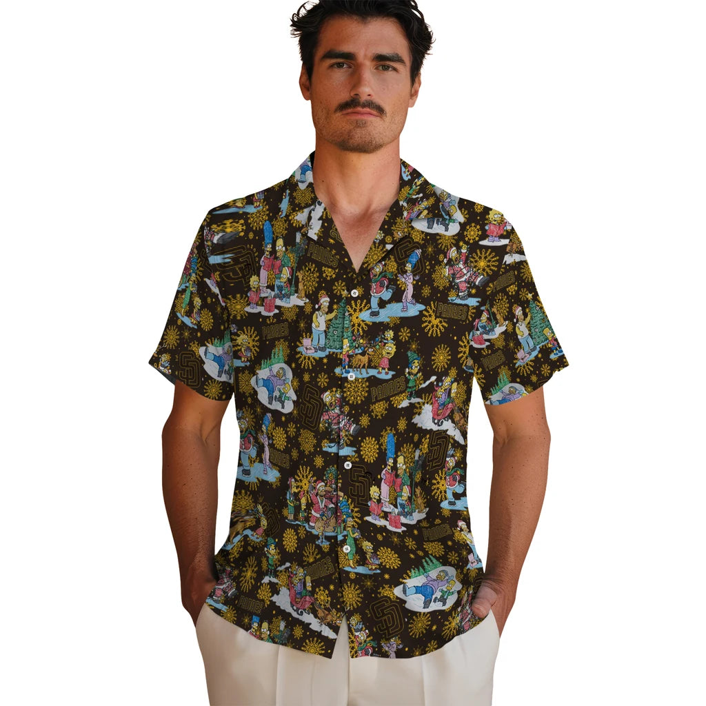San Diego Padres Hawaiian Shirt - Simpsons Christmas | Moonbestprint