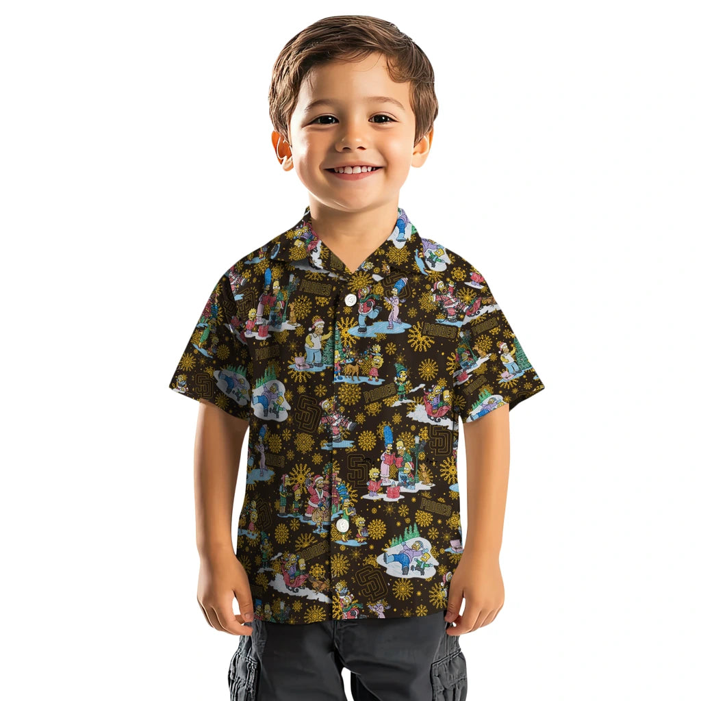San Diego Padres Hawaiian Shirt - Simpsons Christmas | Moonbestprint