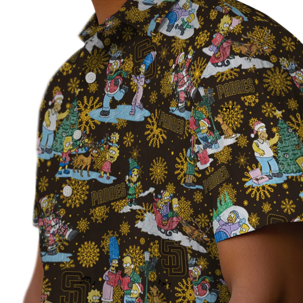 San Diego Padres Hawaiian Shirt - Simpsons Christmas | Moonbestprint
