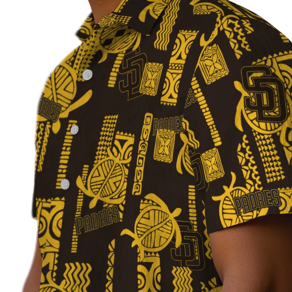 San Diego Padres Hawaiian Shirt - Turtle Lines | Moonbestprint