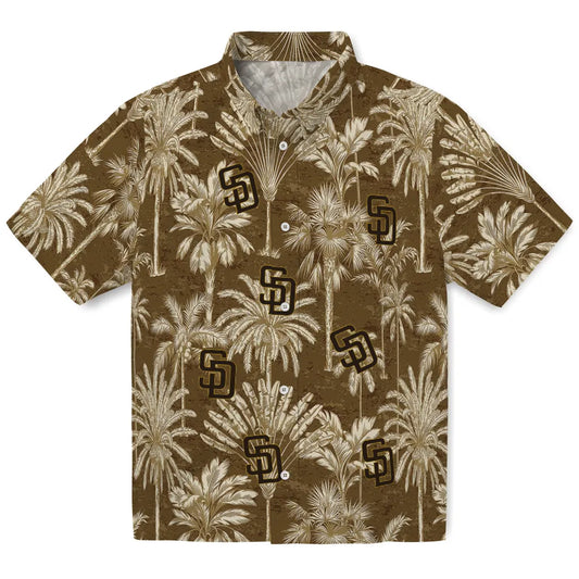 San Diego Padres Hawaiian Shirt - Vintage Palm Tree | Moonbestprint