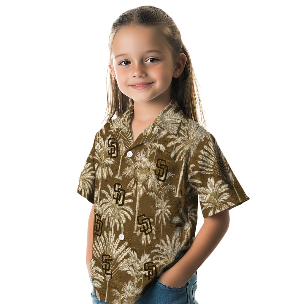 San Diego Padres Hawaiian Shirt - Vintage Palm Tree | Moonbestprint