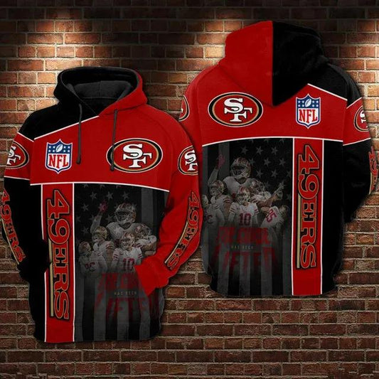 San Francisco 49ers Football Anniversary Flag NFL 3D All Over Print Hoodie -Moonbestprint