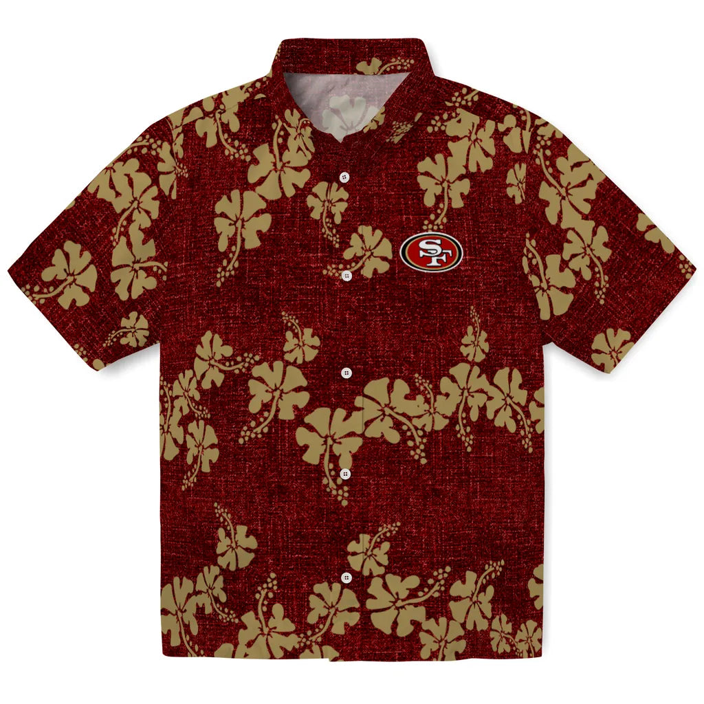 San Francisco 49ers Hawaiian Shirt - 50th State Flower | Moonbestprint