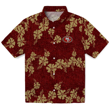 San Francisco 49ers Hawaiian Shirt - 50th State Flower | Moonbestprint