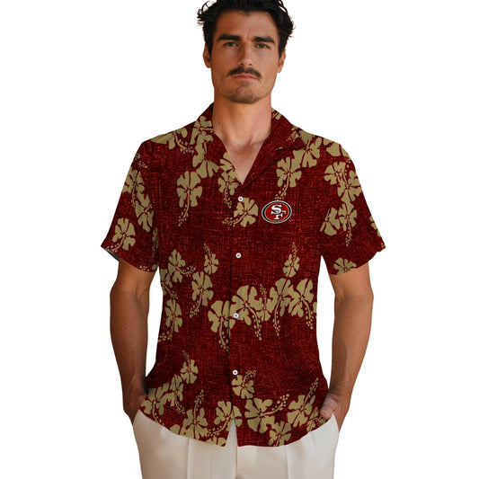 San Francisco 49ers Hawaiian Shirt - 50th State Flower | Moonbestprint