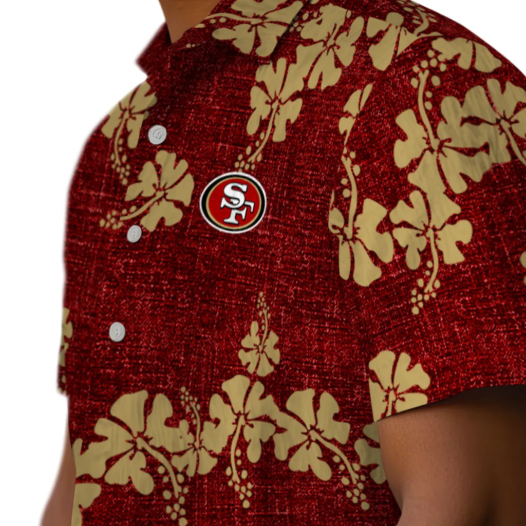 San Francisco 49ers Hawaiian Shirt - 50th State Flower | Moonbestprint