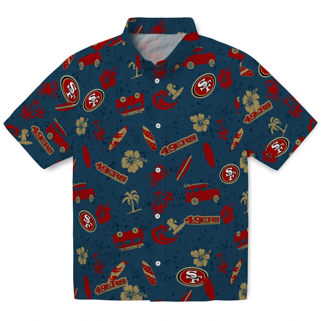 San Francisco 49ers Hawaiian Shirt - Beach Vibe | Moonbestprint