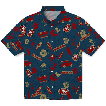 San Francisco 49ers Hawaiian Shirt - Beach Vibe | Moonbestprint