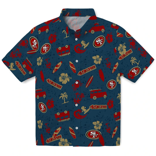 San Francisco 49ers Hawaiian Shirt - Beach Vibe | Moonbestprint