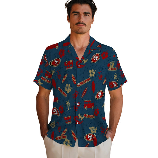San Francisco 49ers Hawaiian Shirt - Beach Vibe | Moonbestprint