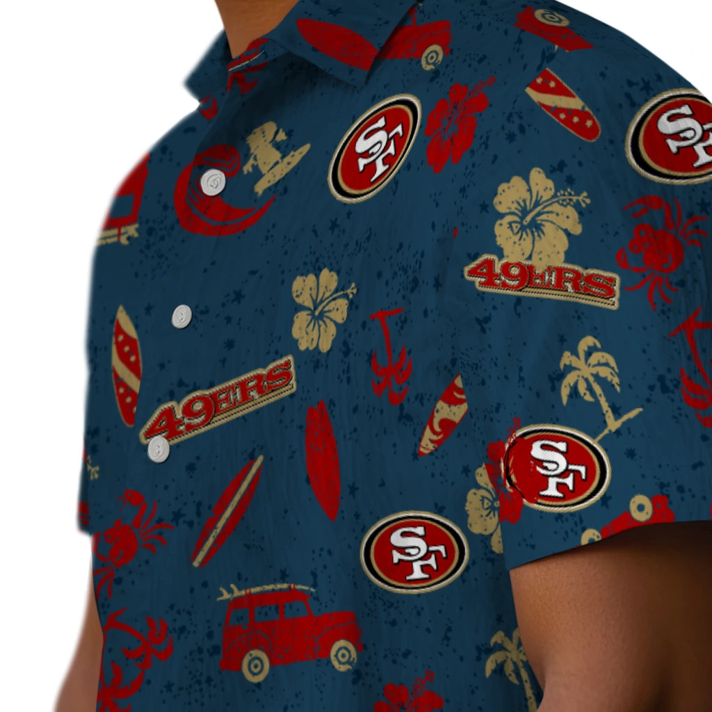 San Francisco 49ers Hawaiian Shirt - Beach Vibe | Moonbestprint