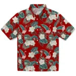 San Francisco 49ers Hawaiian Shirt - Flamingo and Hibiscus | Moonbestprint