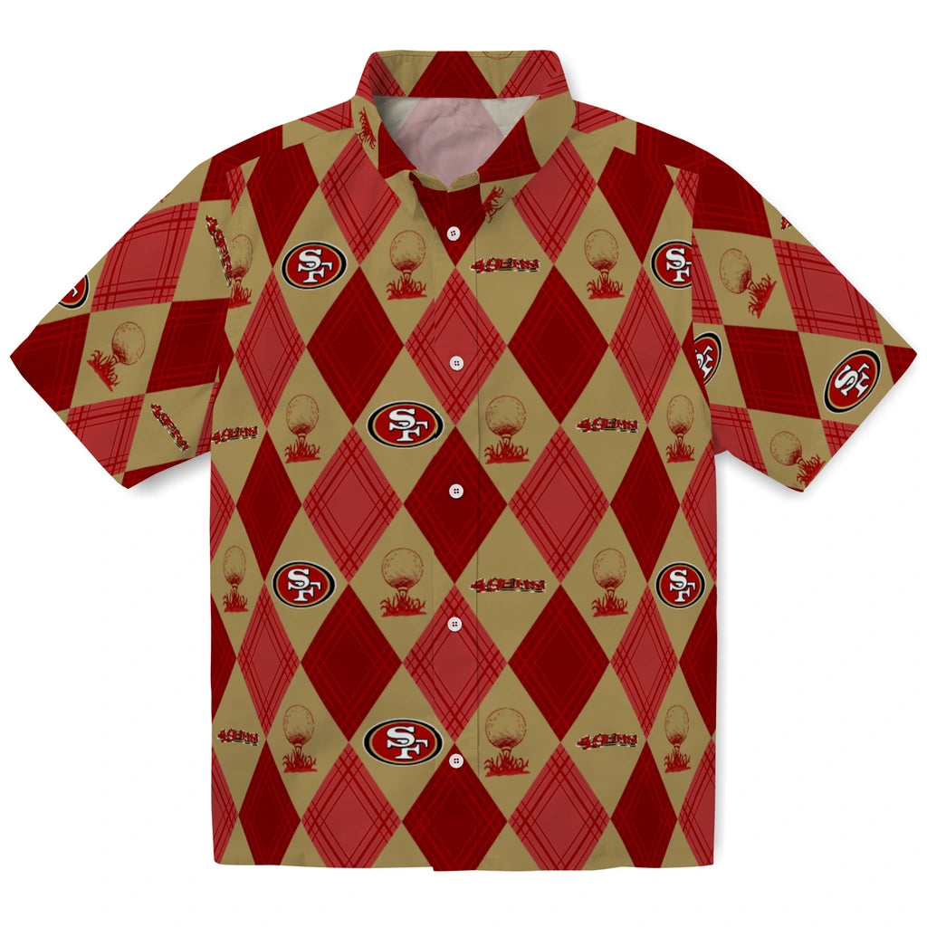 San Francisco 49ers Hawaiian Shirt - Golfing Plaid | Moonbestprint