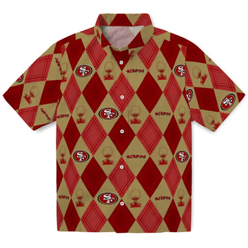 San Francisco 49ers Hawaiian Shirt - Golfing Plaid | Moonbestprint