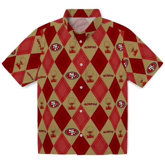 San Francisco 49ers Hawaiian Shirt - Golfing Plaid | Moonbestprint
