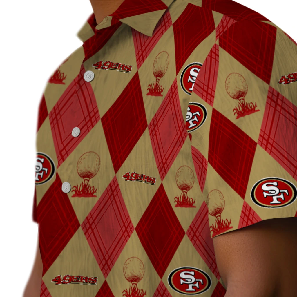 San Francisco 49ers Hawaiian Shirt - Golfing Plaid | Moonbestprint