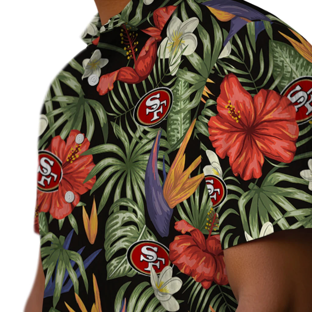 San Francisco 49ers Hawaiian Shirt - Hawaii Floral Hibiscus | Moonbestprint