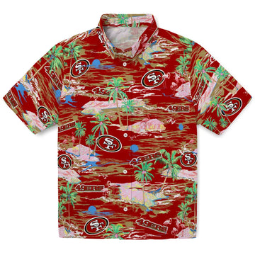 San Francisco 49ers Hawaiian Shirt - Hawaii Island | Moonbestprint