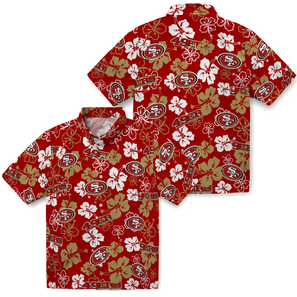 San Francisco 49ers Hibiscus Bloom Hawaiian Shirt – Moonbestprint