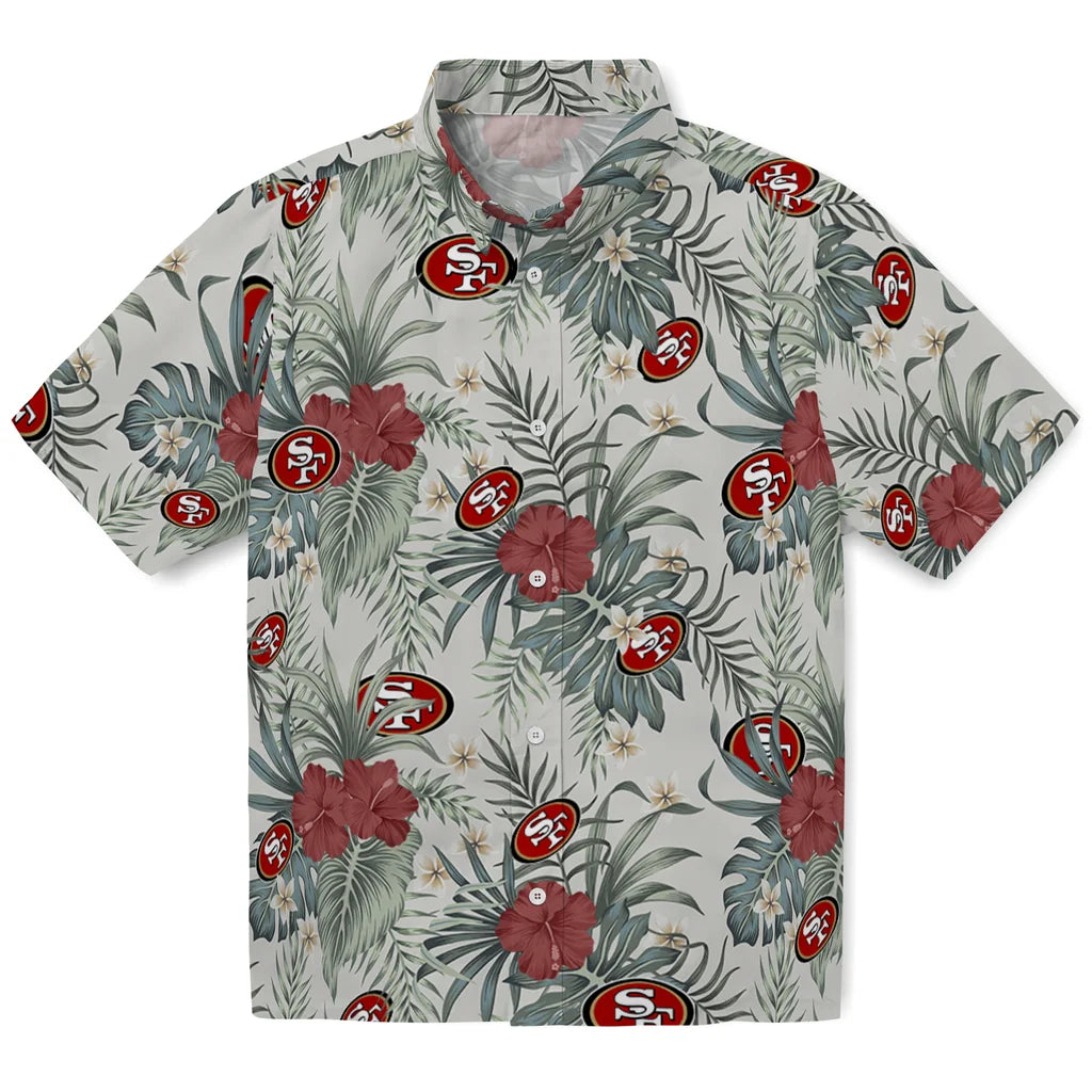 San Francisco 49ers Hawaiian Shirt - Hibiscus Designs | Moonbestprint