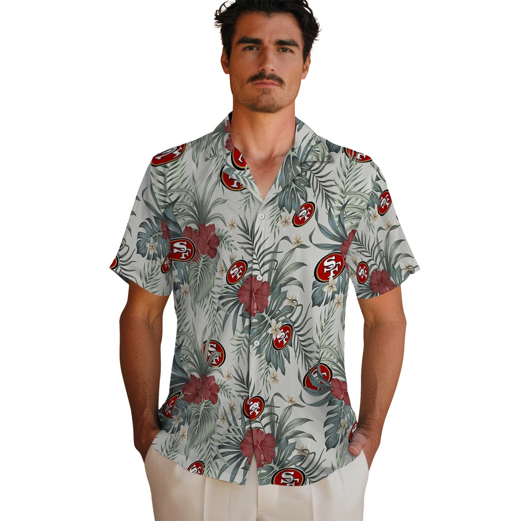 San Francisco 49ers Hawaiian Shirt - Hibiscus Designs | Moonbestprint