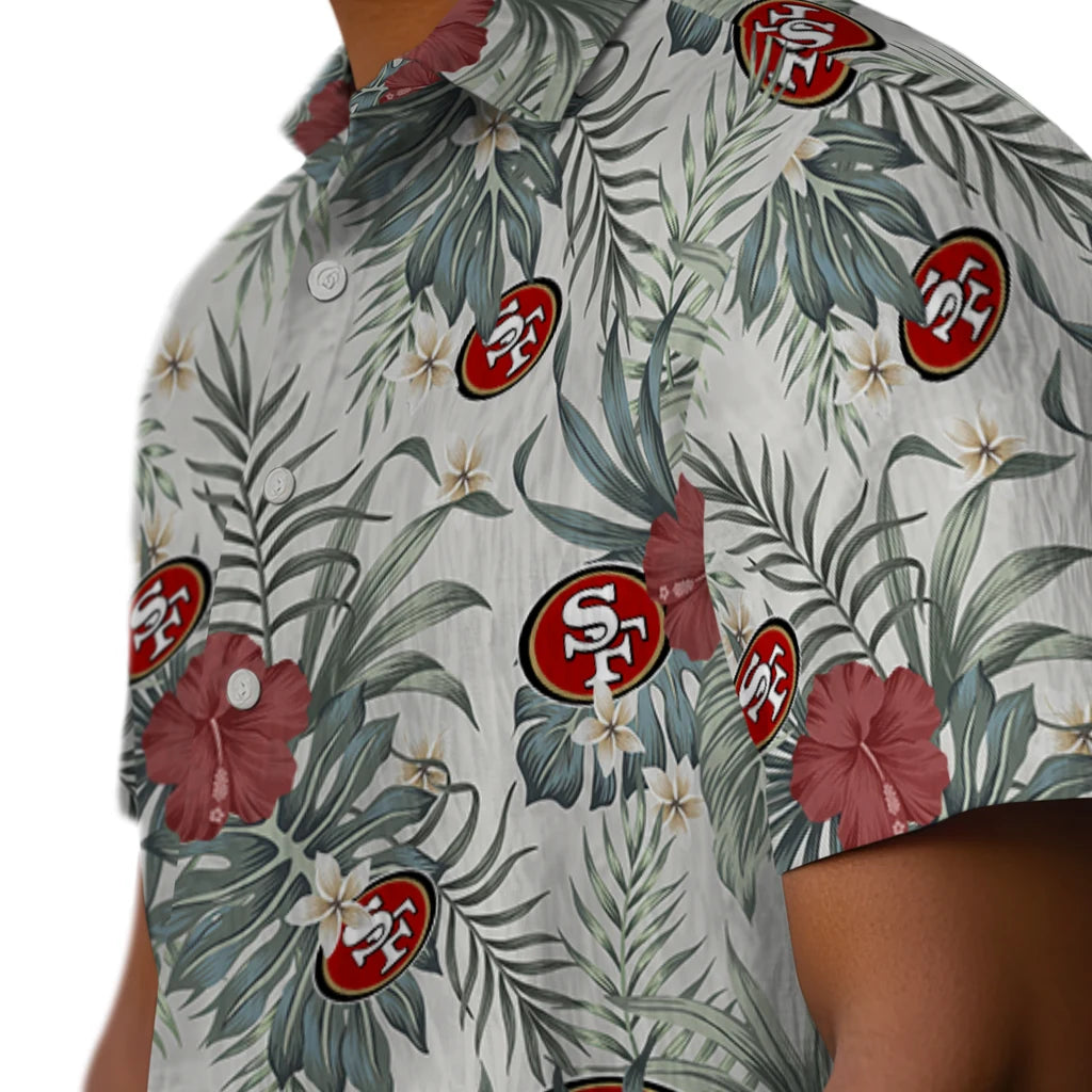 San Francisco 49ers Hawaiian Shirt - Hibiscus Designs | Moonbestprint