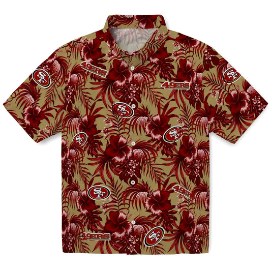 San Francisco 49ers Hawaiian Shirt - Hibiscus Exotic | Moonbestprint