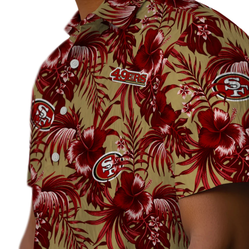 San Francisco 49ers Hawaiian Shirt - Hibiscus Exotic | Moonbestprint