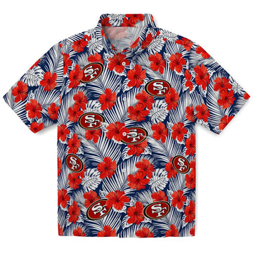 San Francisco 49ers Hawaiian Shirt - Hibiscus Fiesta | Moonbestprint