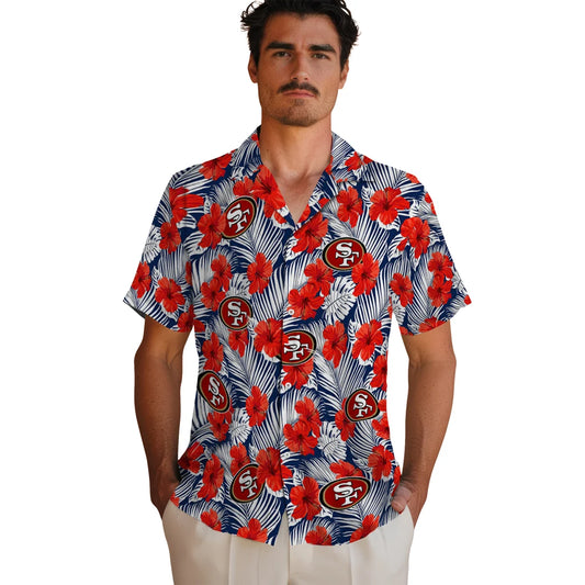 San Francisco 49ers Hawaiian Shirt - Hibiscus Fiesta | Moonbestprint