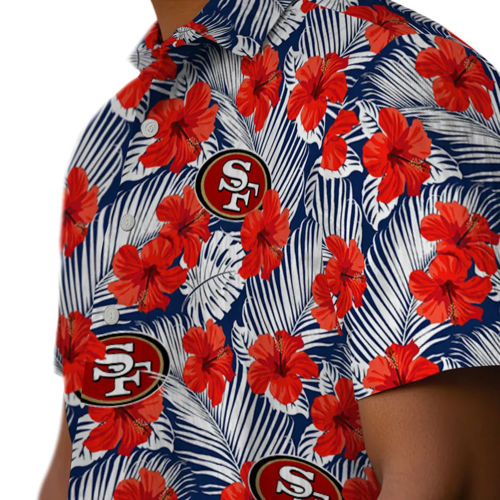 San Francisco 49ers Hawaiian Shirt - Hibiscus Fiesta | Moonbestprint
