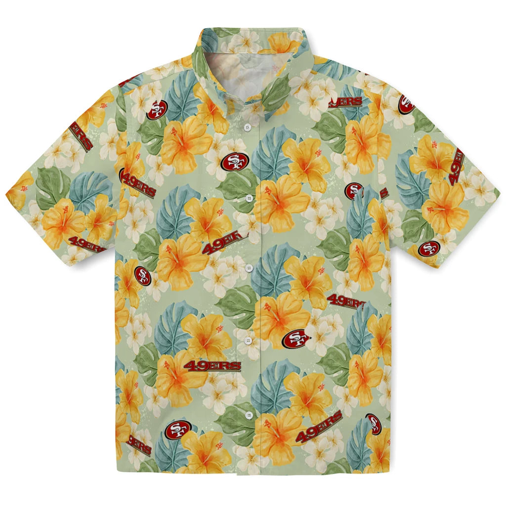 San Francisco 49ers Hawaiian Shirt - Hibiscus Mood | Moonbestprint