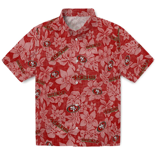 San Francisco 49ers Hawaiian Shirt - Hibiscus Oasis | Moonbestprint