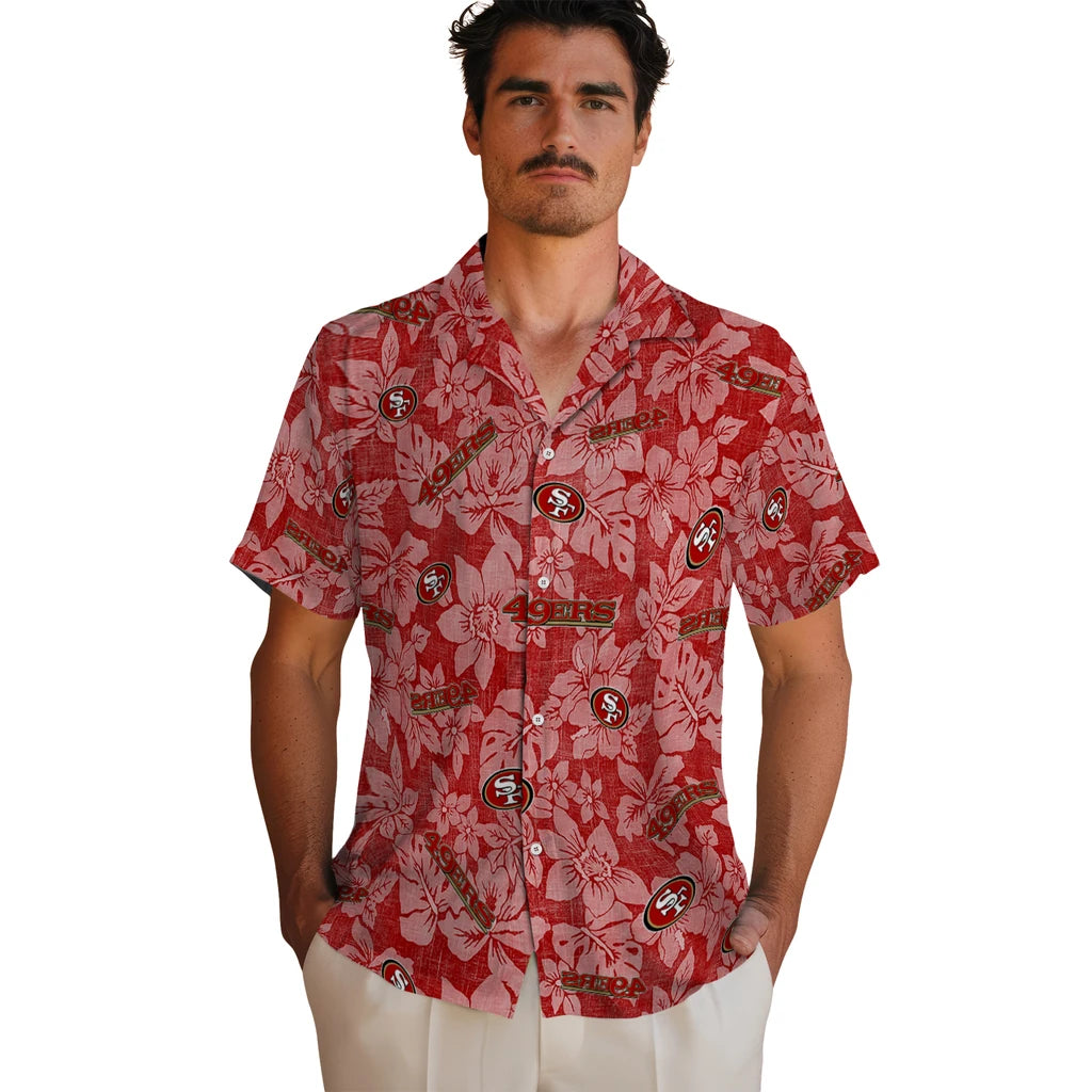 San Francisco 49ers Hawaiian Shirt - Hibiscus Oasis | Moonbestprint