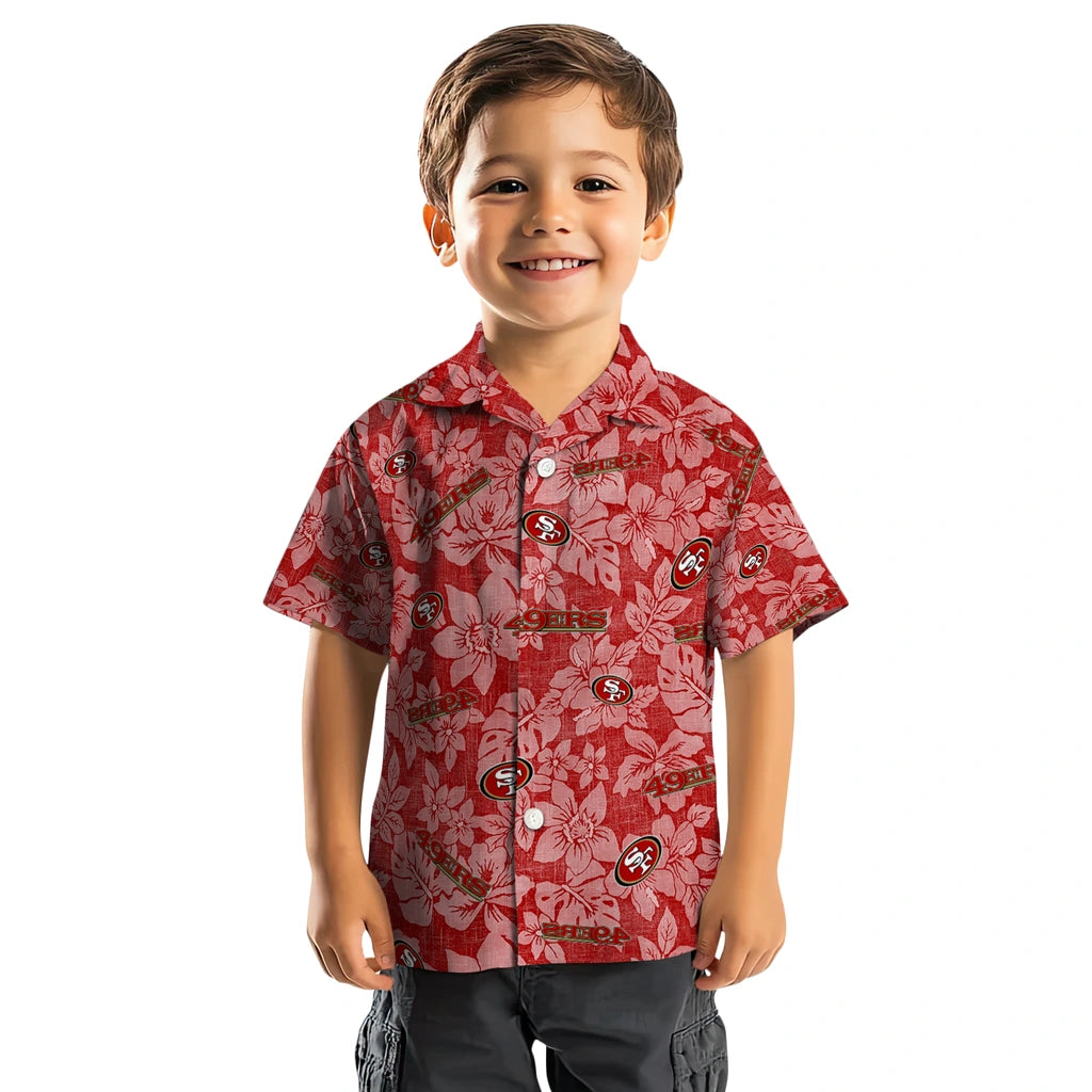 San Francisco 49ers Hawaiian Shirt - Hibiscus Oasis | Moonbestprint