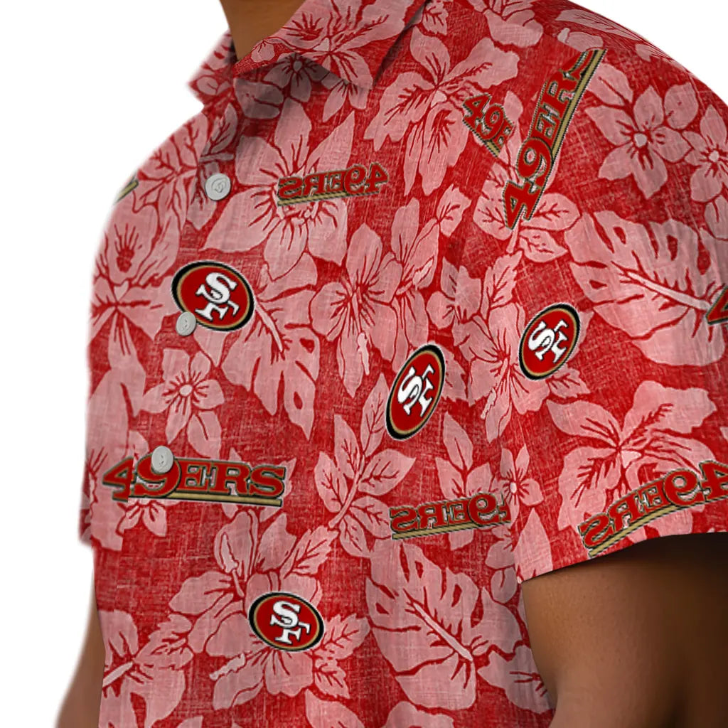 San Francisco 49ers Hawaiian Shirt - Hibiscus Oasis | Moonbestprint