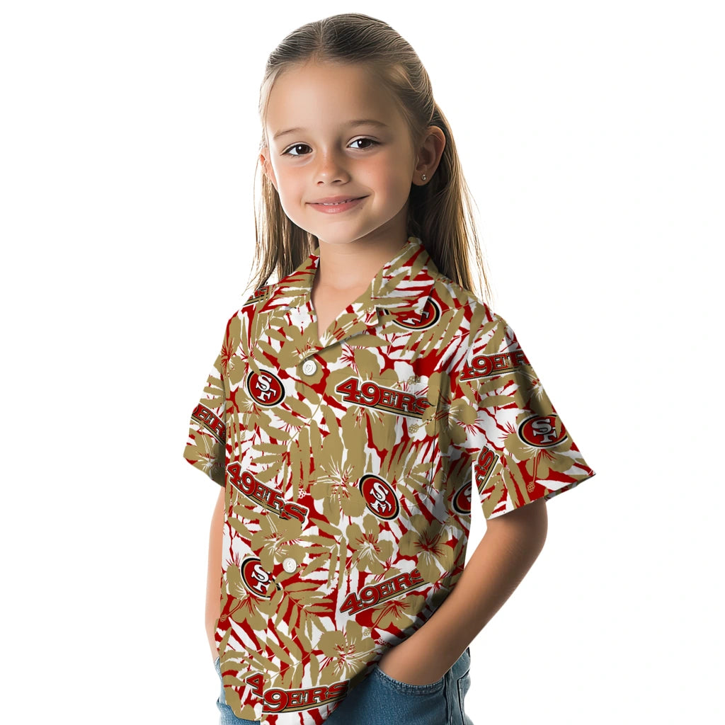 San Francisco 49ers Hawaiian Shirt - Hibiscus Overlay | Moonbestprint