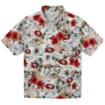 San Francisco 49ers Hawaiian Shirt - Hibiscus Seaside | Moonbestprint