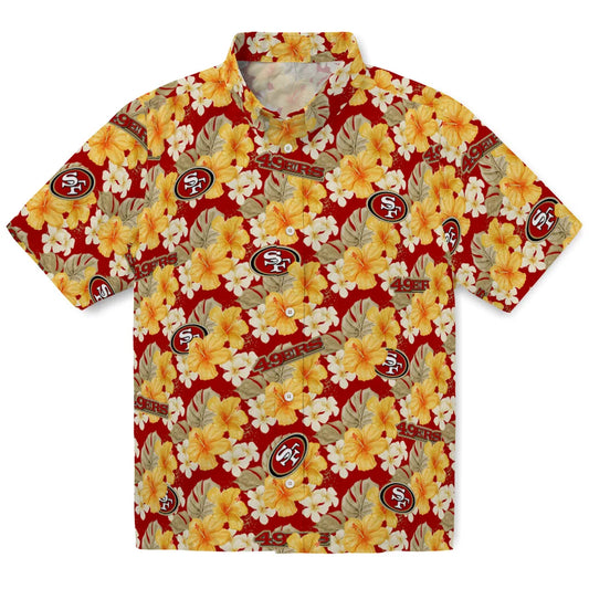 San Francisco 49ers Hawaiian Shirt - Hibiscus Tropics | Moonbestprint